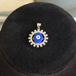 Blue Evil Eye Pendant Necklace